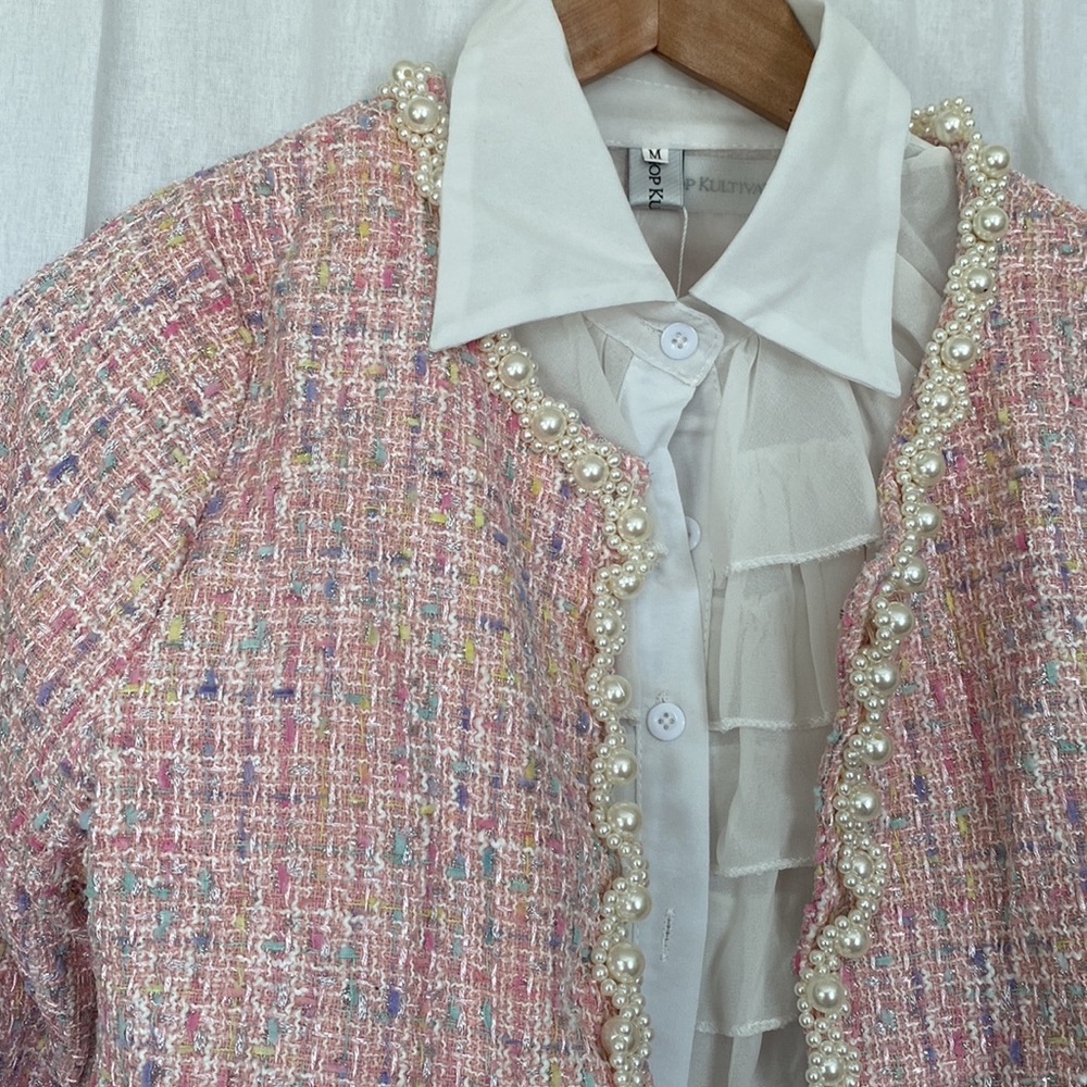 NWT multi-color tweed suit in ladies size medium - Picture 3 of 10